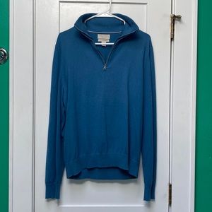 Banana Republic Cotton Cashmere Half Zip sweater.